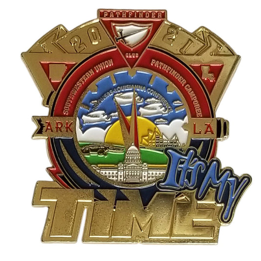 Arkansas-Louisiana Conference 2021 Southwestern Union Camporee "It's My Time" Pin